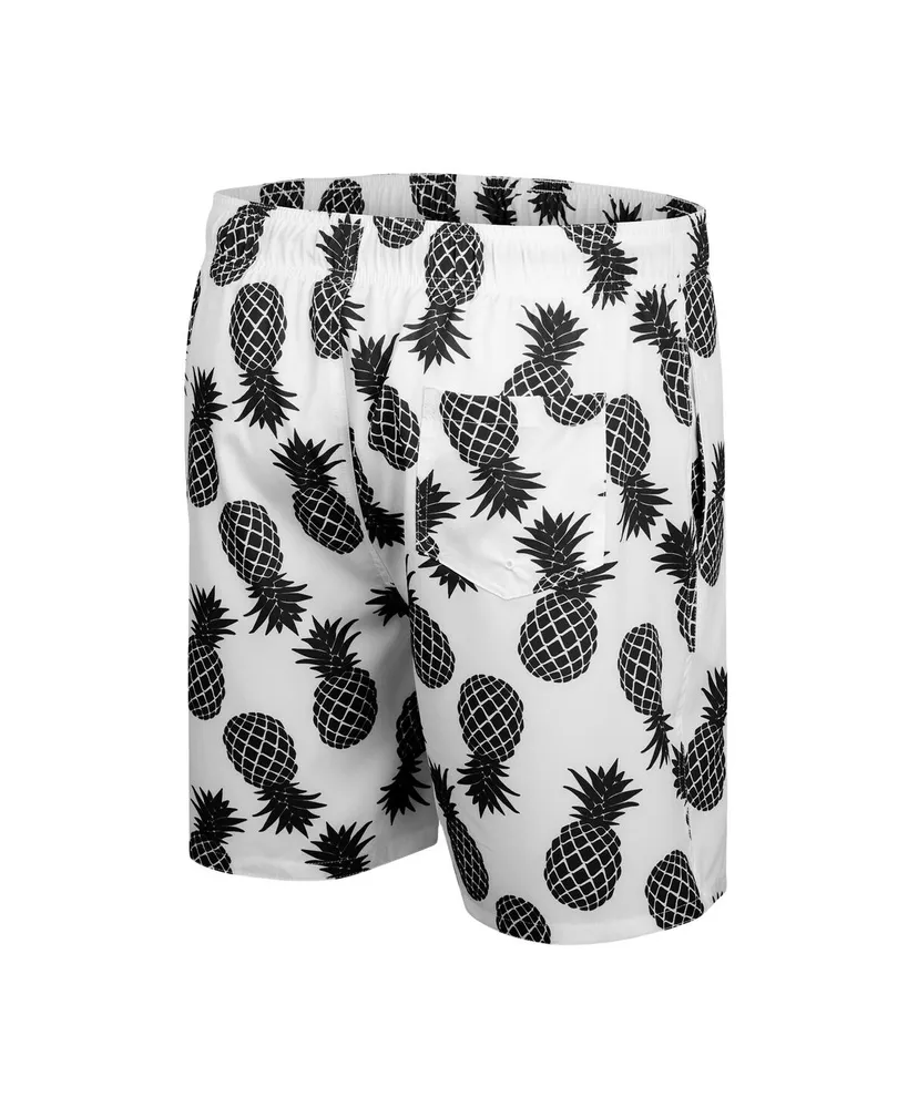 Men's Colosseum White Purdue Boilermakers Pineapples Swim Shorts