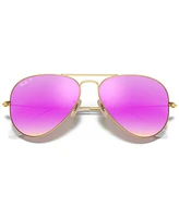 Ray-Ban Polarized Sunglasses, RB3025 Aviator Mirror