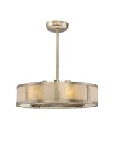 Savoy House Vireo 6-Light Fan D'Lier in Silver Dust