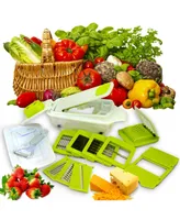 Megachef 8-in-1 Multi-Use Slicer Dicer and Chopper with Interchangeable Blades, Vegetable and Fruit Peeler and Soft Slicer