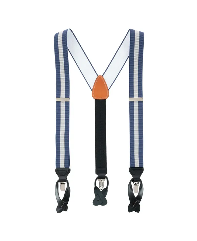 TRAFALGAR Men's Regal 35mm Vertical Striped Formal End Suspenders - Macy's