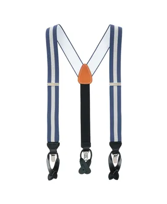 Trafalgar Men's Oliver Stripe 35mm Convertible Suspenders