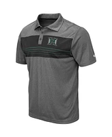 Men's Colosseum Heathered Charcoal Hawaii Warriors Smithers Polo Shirt