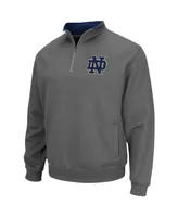 Men's Colosseum Charcoal Notre Dame Fighting Irish Big and Tall Tortugas Quarter-Zip Jacket