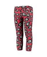 Big Girls ZooZatz Red, Black Georgia Bulldogs Stacked Mascot Leggings