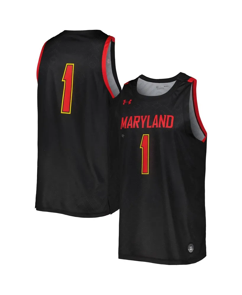 Men's Under Armour Black Maryland Terrapins Replica Basketball Jersey