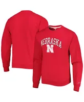 Men's League Collegiate Wear Scarlet Nebraska Huskers 1965 Arch Essential Pullover Sweatshirt