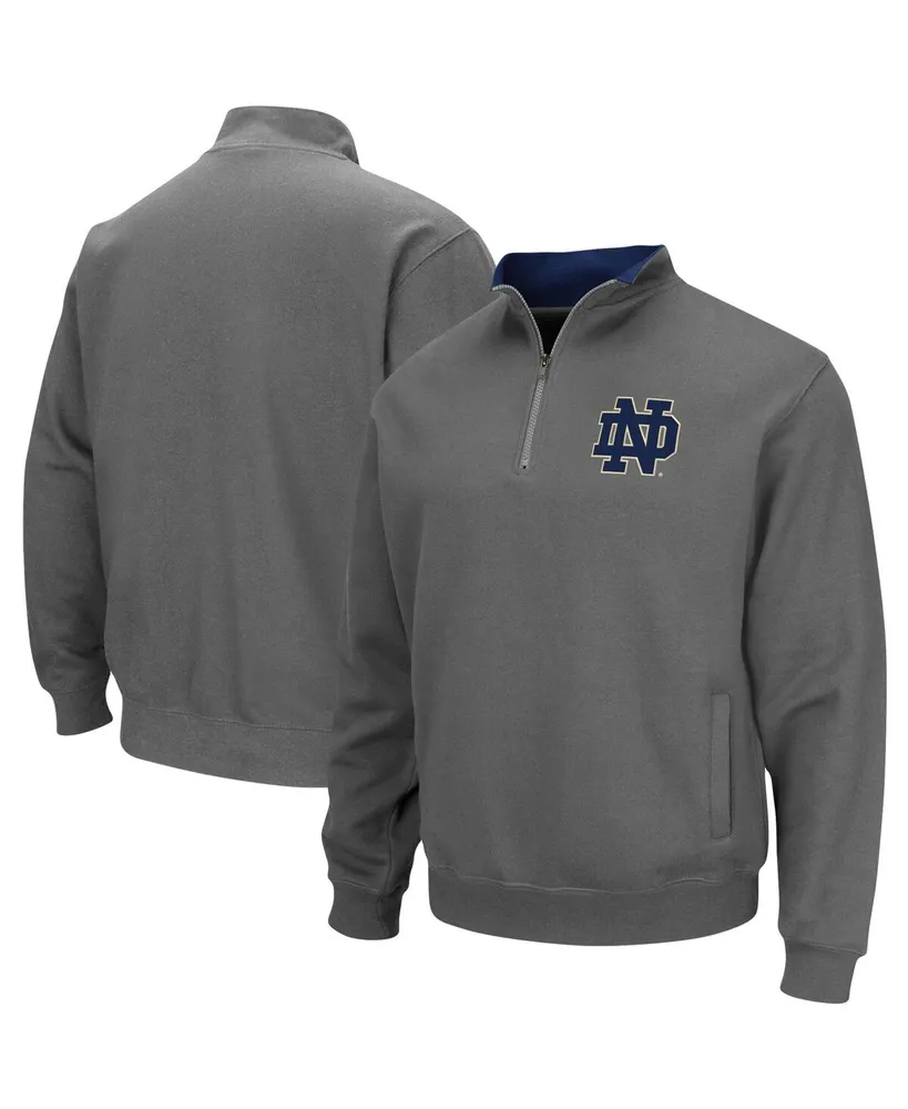 Men's Colosseum Charcoal Notre Dame Fighting Irish Big and Tall Tortugas Quarter-Zip Jacket