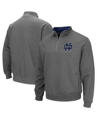 Men's Colosseum Charcoal Notre Dame Fighting Irish Big and Tall Tortugas Quarter-Zip Jacket