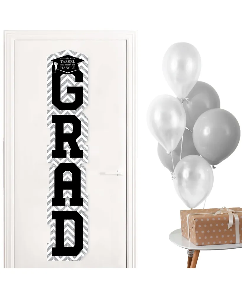 Big Dot of Happiness Silver Graduation Party Centerpieces - 4x6 Picture  Display - Paper Photo Frames - Set of 12