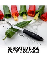 Zulay Kitchen 2-in-1 Stainless Steel Jalapeno Pepper Corer Seed Remover