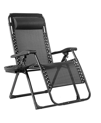Zero Gravity Chair Oversize Lounge Patio Heavy Duty Folding Recliner