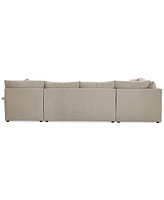 Closeout! Wrenley 138" 3-Pc. Fabric Sectional Chaise Sofa, Created for Macy's