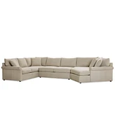 Closeout! Wrenley 170" 3-Pc. Fabric Sectional Cuddler Chaise Sofa, Created for Macy's