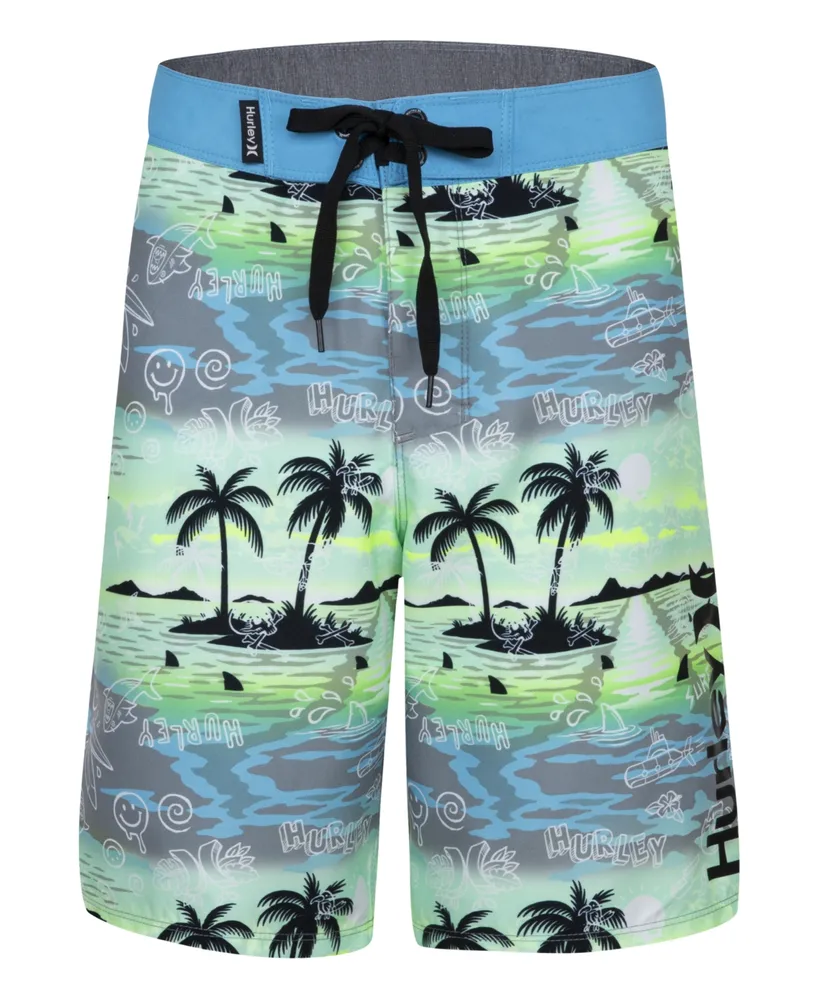 Hurley Big Boys Doodle Paradise All Over Print Boardshorts