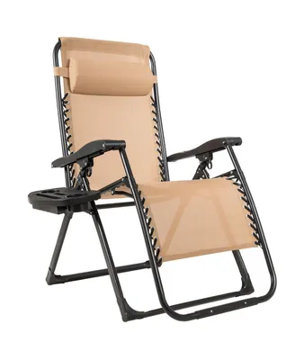 Costway Zero Gravity Chair Oversize Lounge Patio Heavy Duty Folding Recliner