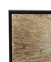 Rosemary Lane Canvas Radial Starburst Framed Wall Art with Black Frame, 71" x 1" x 20"