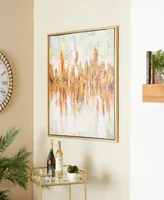 Rosemary Lane Canvas Abstract Framed Wall Art with Gold-Tone Frame, 39" x 2" x 39"