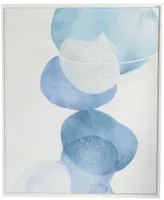 Rosemary Lane Canvas Overlapping Circle Abstract Framed Wall Art with White Frame, 37" x 1" x 37"