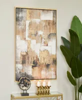 CosmoLiving by Cosmopolitan Canvas Abstract Framed Wall Art with Gold-Tone Frame, 36" x 2" x 47"