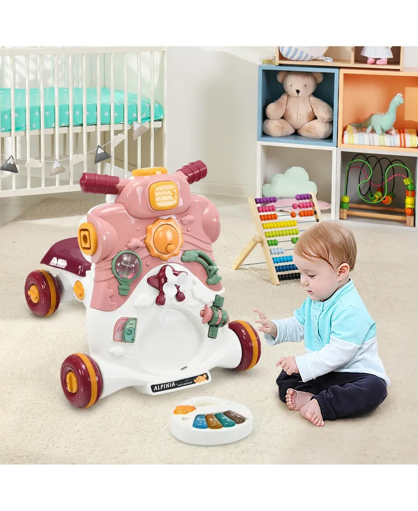 3-in-1 Baby Sit-to-Stand Walker w/ Lights & Music Function