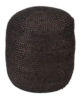 Zuo 18" Braided Jute Lillian Boho Chic Ottoman