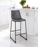 Zuo 35" each, Set of 2 Steel, Polyurethane Smart Counter Chair