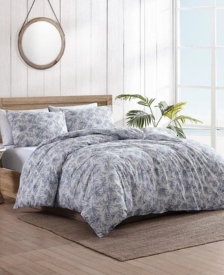 Tommy Bahama Home Pen And Ink Cotton 3 Piece Duvet Cover Set, King
