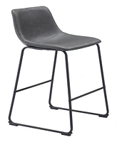 Zuo 39" each, Set of 2 Steel, Polyurethane Smart Bar Chair