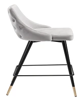 Zuo 36" Steel, Polyester Piccolo Pencil Legs Counter Chair