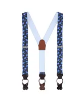 Trafalgar Men's Harold Paisley Elastic Button End Suspenders