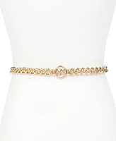 Michael Kors Women's Mk Logo Metal Chain Belt