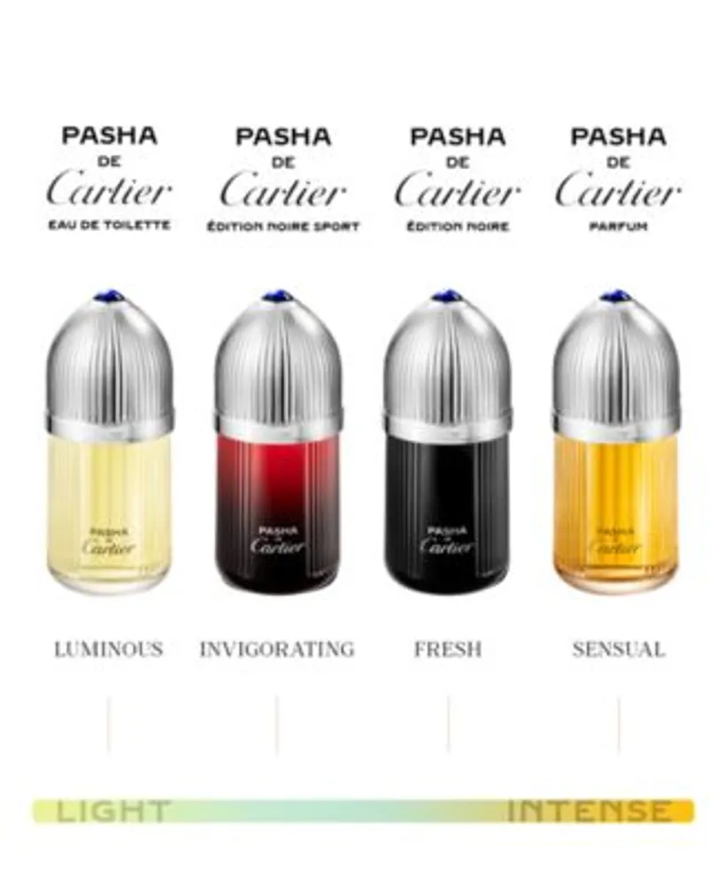 Cartier Mens Pasha Edition Noire Sport Fragrance Collection