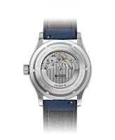 Mido Men's Swiss Automatic Multifort Blue Textile Strap Watch 42mm