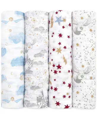 aden by aden + anais Baby Boys or Baby Girls Harry Potter Swaddles, Pack of 4