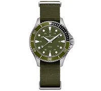 Hamilton Women's Swiss Khaki Navy Scuba Green Nato Strap Watch 37mm