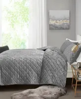 Closeout Intelligent Design Felicia Velvet Quilt Sets