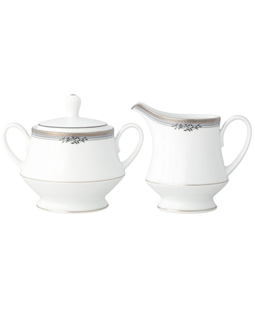 Noritake Laurelvale Sugar and Creamer, Set of 2