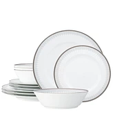 Noritake Silver Colonnade 12 Piece Set, Service for 4