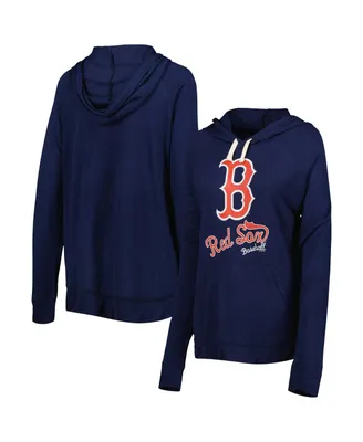 Women's Touch Navy Boston Red Sox Pre-Game Raglan Pullover Hoodie