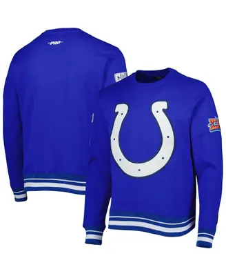 Men's Pro Standard Royal Indianapolis Colts Mash Up Pullover Sweatshirt