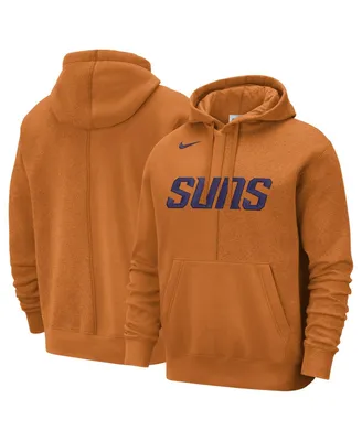 Men's Nike Orange Phoenix Suns Courtside Versus Stitch Split Pullover Hoodie