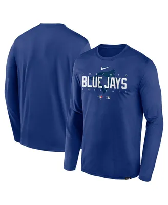 Men's Nike Royal Toronto Blue Jays Authentic Collection Team Logo Legend Performance Long Sleeve T-shirt
