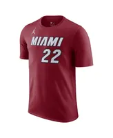 Men's Jordan Jimmy Butler Red Miami Heat 2022/23 Statement Edition Name and Number T-shirt