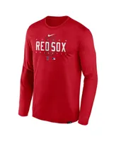 Men's Nike Red Boston Sox Authentic Collection Team Logo Legend Performance Long Sleeve T-shirt