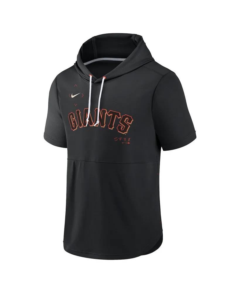 Men's Nike Black San Francisco Giants Springer Short Sleeve Team Pullover Hoodie