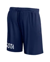 Men's Fanatics Navy Minnesota Timberwolves Free Throw Mesh Shorts