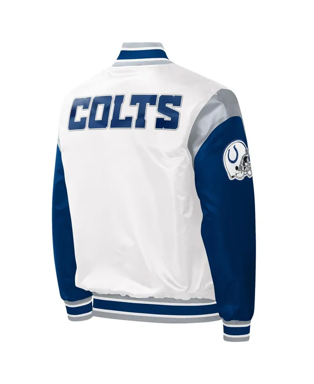 Indianapolis Colts Starter Big Joe Plaid Full-Zip Hoodie Jacket - Royal