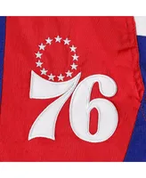 Men's Starter Royal Philadelphia 76ers Body Check Raglan Hoodie Half-Zip Jacket