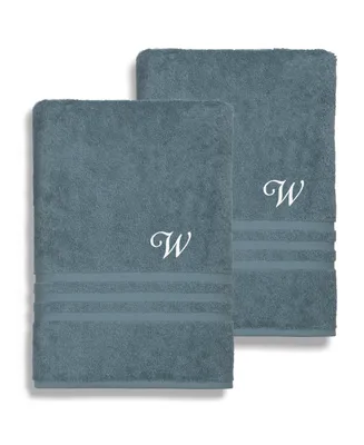 Linum Home Textiles Turkish Cotton Personalized 2 Piece Denzi Bath Towel Set